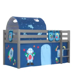 Astronaut Weltraum Hochbett in Grau - Fiorentina