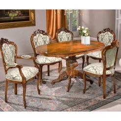 Aufwändig gestalteter Esszimmerstuhl im Barockstil - Ursanna