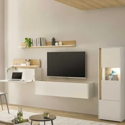 Ausgefallene Wohnwand Möbel Set - Nonessia (vierteilig)