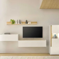 Ausgefallene Wohnwand Möbel Set - Nonessia (vierteilig)