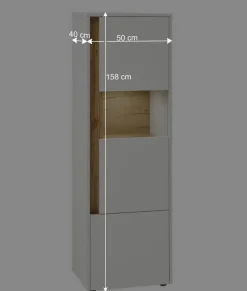 Ausgefallene Wohnwand Möbel Set - Nonessia (vierteilig)