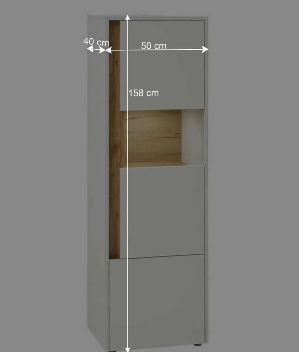 Ausgefallene Wohnwand Möbel Set - Nonessia (vierteilig)