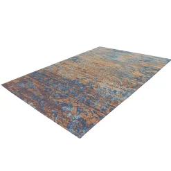 Ausgefallener Teppich in Blau und Beige - Cosenza