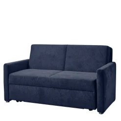 Ausklappbare Bettcouch in Blau Stoff - Jeen