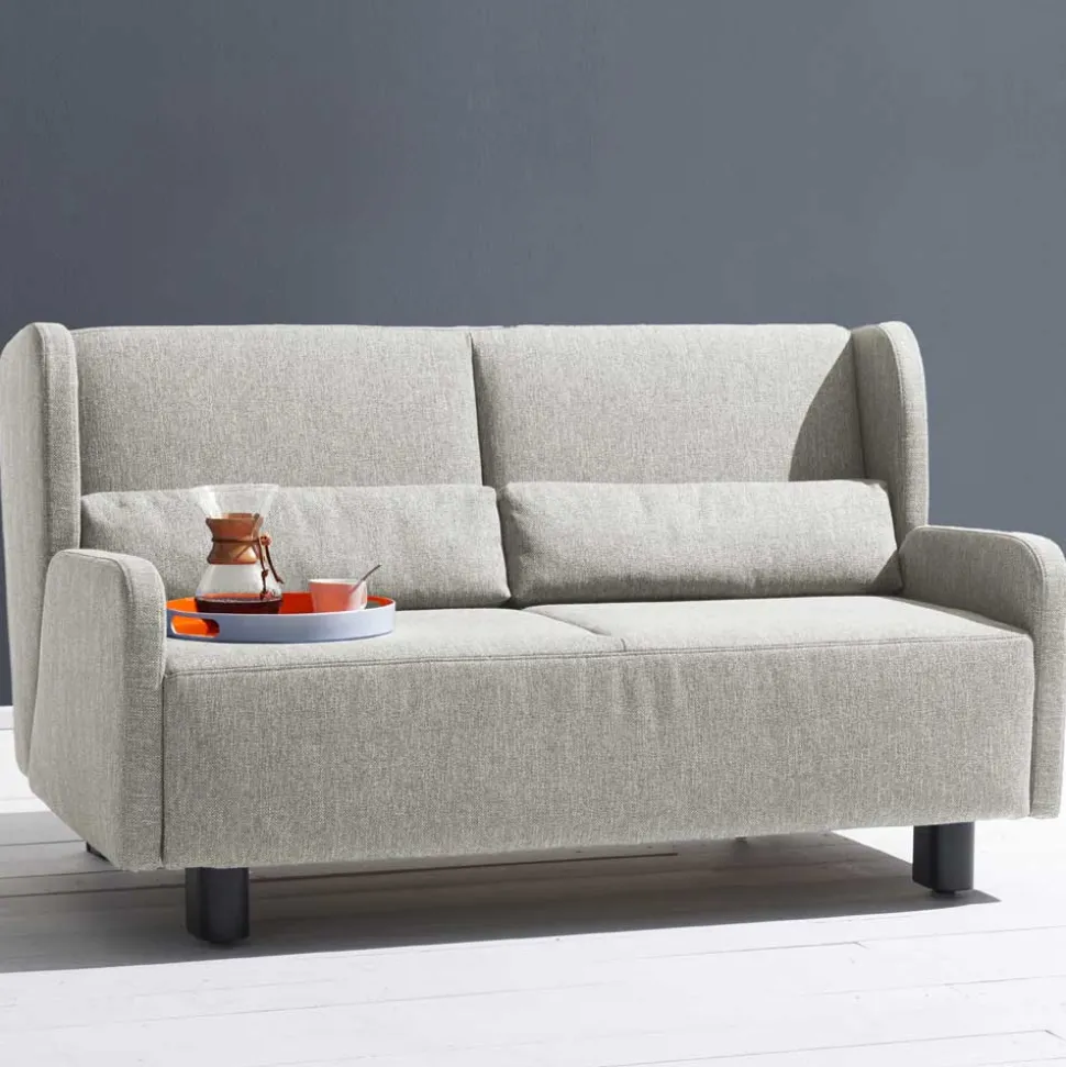 Ausklappbare Stoffcouch in Beige - Bondio