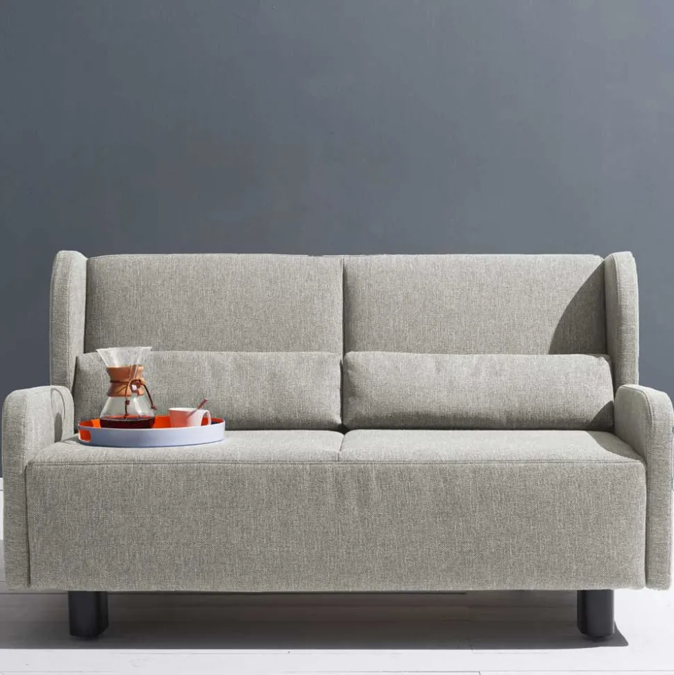 Ausklappbare Stoffcouch in Beige - Bondio