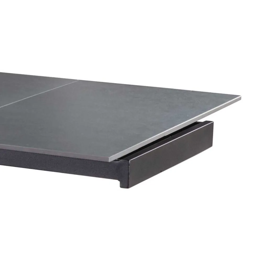 Ausziehbarer Esstisch in Dunkelgrau Keramik - Filios