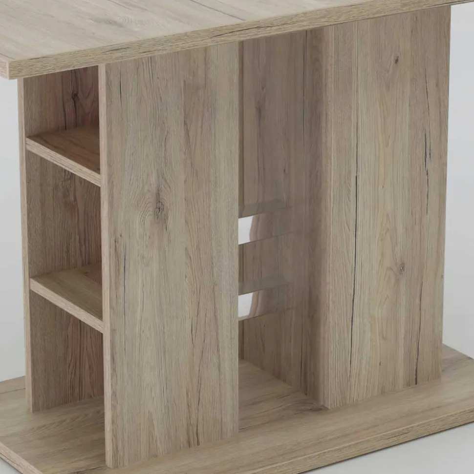 Ausziehbarer Esstisch mit Säulengestell Regal - Casbella