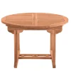 Ausziehbarer Teakholz Gartentisch rund oval - Klahuma