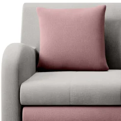 Ausziehcouch in Hellgrau und Rosenholz - Kedany