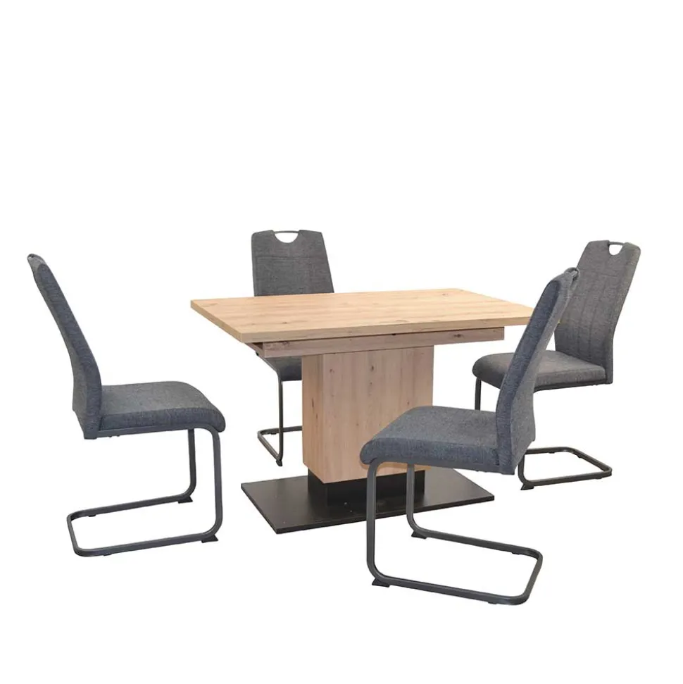 Ausziehtisch & Freischwinger Set - Glade (fünfteilig)