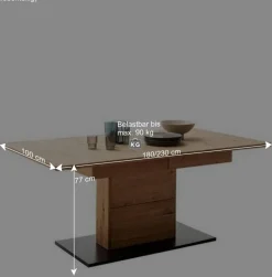 Ausziehtisch & Freischwinger Kombi - Flacona (siebenteilig)