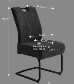Ausziehtisch & Freischwinger Kombi - Flacona (siebenteilig)