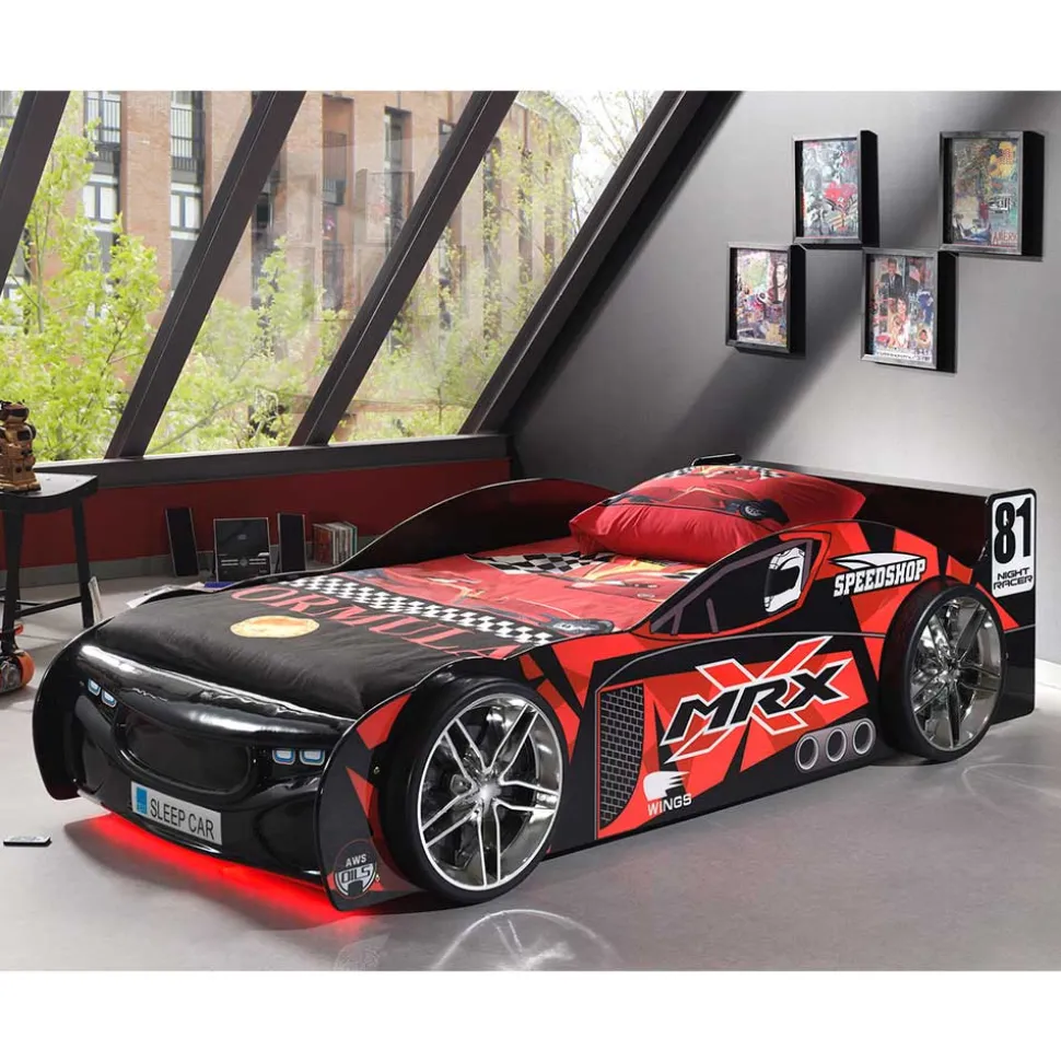 Autobett mit Matratze - Rennwagen Design - Olivo