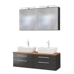 Bad Doppelwaschtisch im Set - Estregos (dreiteilig)