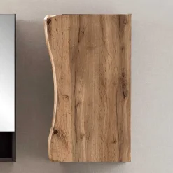 Bad Hängeschrank in Baumkante Wildeiche Optik - Breznia