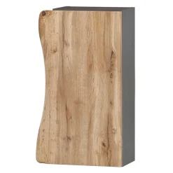 Bad Hängeschrank in Baumkante Wildeiche Optik - Breznia