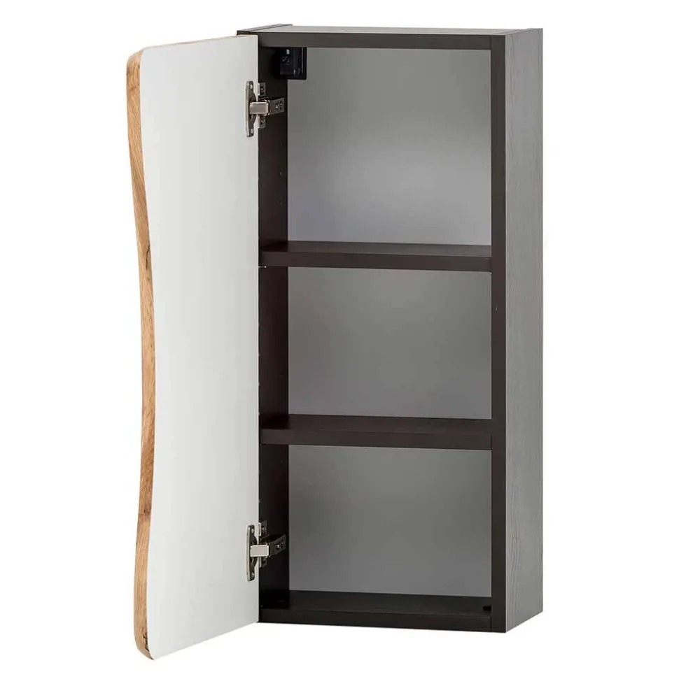 Bad Hängeschrank in Baumkante Wildeiche Optik - Breznia