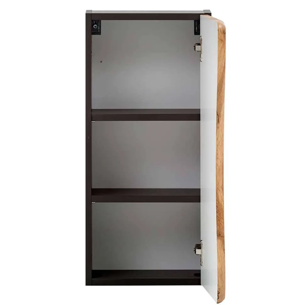 Bad Hängeschrank in Baumkante Wildeiche Optik - Breznia