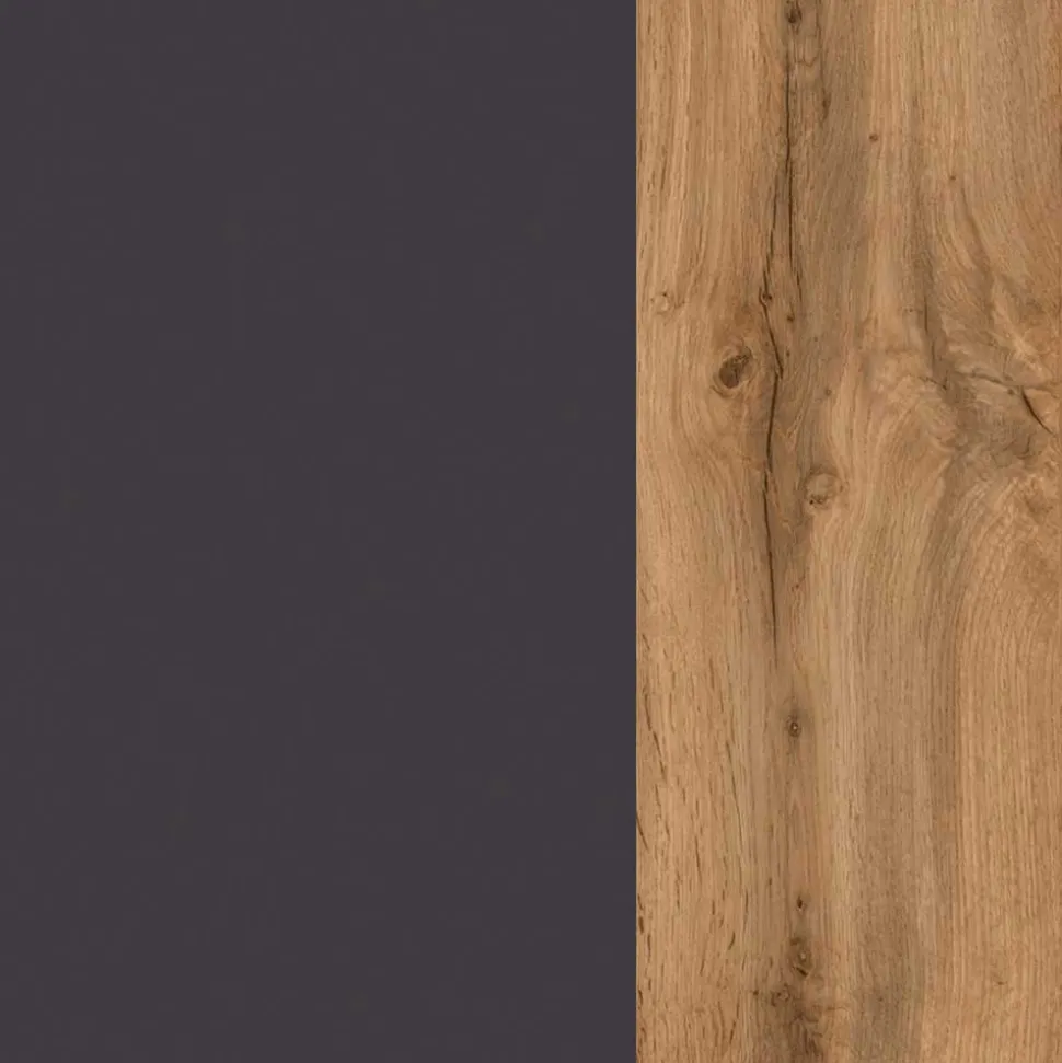 Bad Hängeschrank in Baumkante Wildeiche Optik - Breznia