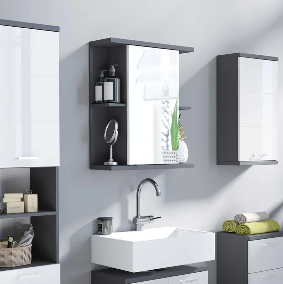 Bad Hängeschrank mit Spiegeltür - Asutria