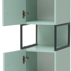 Bad Hochschrank in Mint Grün & Anthrazit - Esdrus
