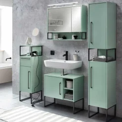 Bad Hochschrank in Mint Grün & Anthrazit - Esdrus