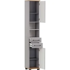 Bad Hochschrank in Platingrau - Benja