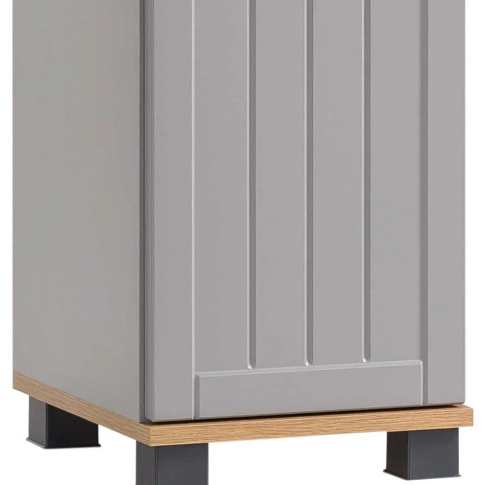 Bad Hochschrank in Platingrau - Benja