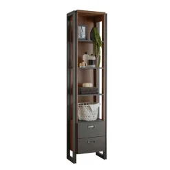 Bad Hochschrank Regal - 4 Fächer & 2 Schubladen - Forawas