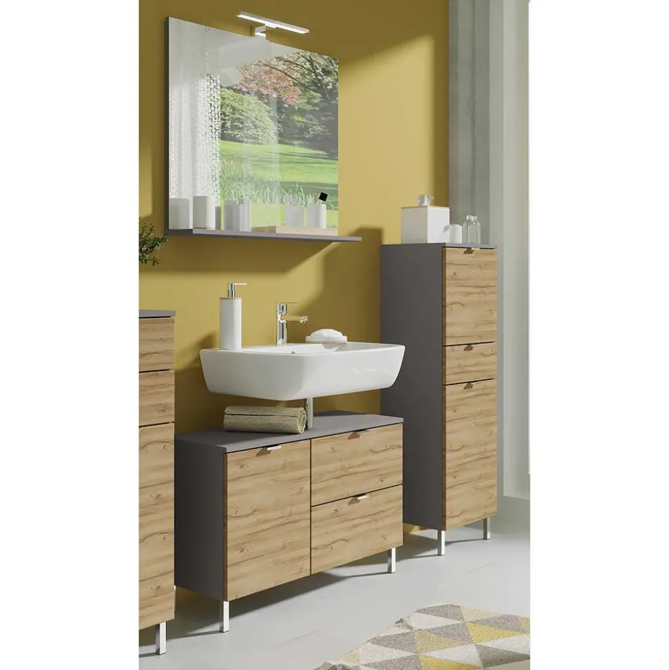 Bad Kombination Möbel zweifarbig - Tanjura (dreiteilig)