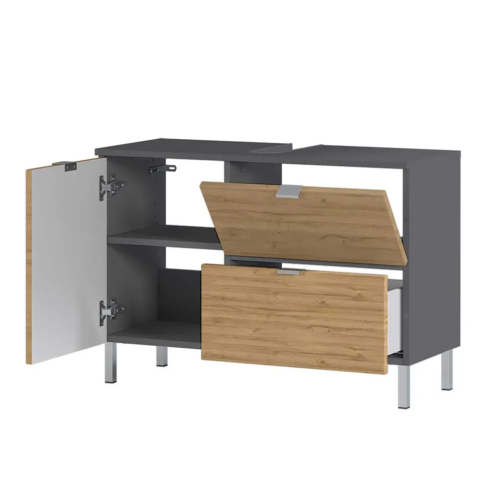 Bad Kombination Möbel zweifarbig - Tanjura (dreiteilig)