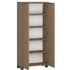 Bad Midi-Schrank in Eiche Dunkel Optik - Ucaida