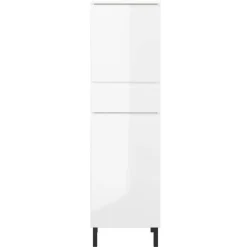 Bad Midischrank in Weiß Hochglanz - Loeesa