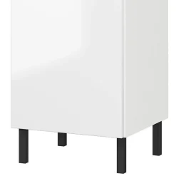 Bad Midischrank in Weiß Hochglanz - Loeesa