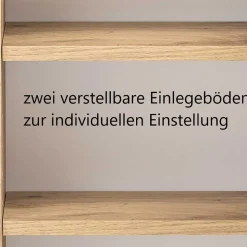 Bad Oberschrank in Wildeiche mit Schwarz - Crystoga