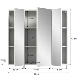 Bad Oberschrank mit Spiegeltüren 3-türig - Vitablos