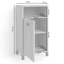 Bad Schrank in Wildeiche Optik - Eleore