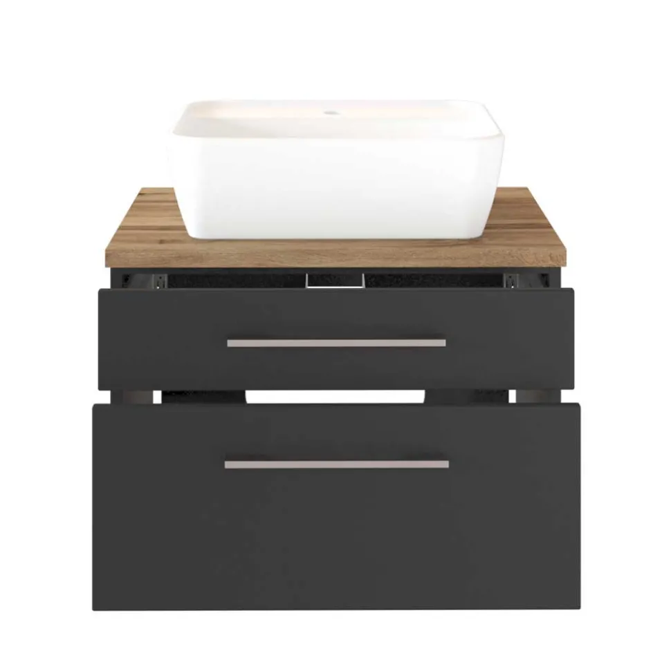 Bad Schubladen-Schrank mit Aufsatzbecken - Estregos