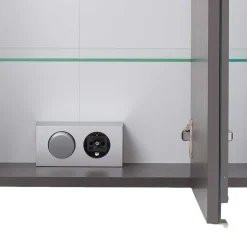 Bad Spiegelschrank 3D in Eiche Grau Holzoptik - Svegaria