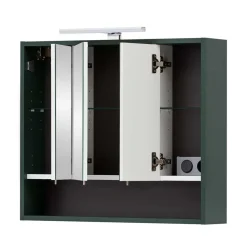 Bad Spiegelschrank in Dunkelgrün - Aqua