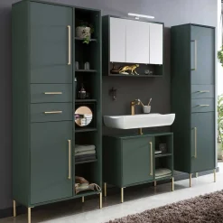 Bad Spiegelschrank in Dunkelgrün - Aqua