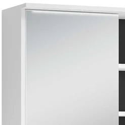 Bad Spiegelschrank in Weiß mit Schwarz - Envaton