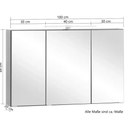Bad Spiegelschrank in Wildeiche Optik - Drumias
