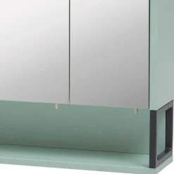 Bad 3-türiger Spiegelschrank in Mint Grün - Esdrus