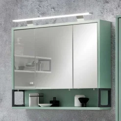Bad 3-türiger Spiegelschrank in Mint Grün - Esdrus