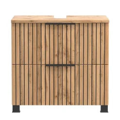 Bad Unterbeckenschrank mit Klappe & Schublade - Crystoga