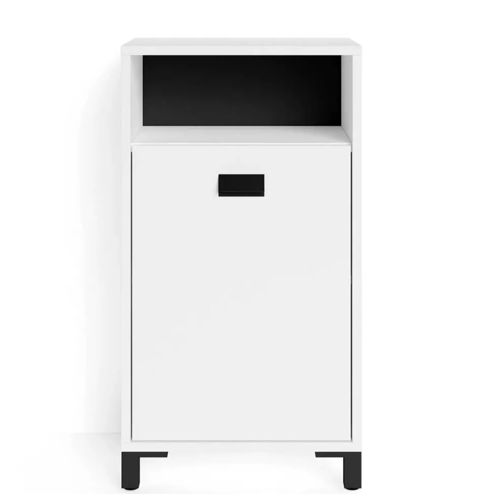 Bad Unterschrank in Weiß mit Schwarz - Envaton