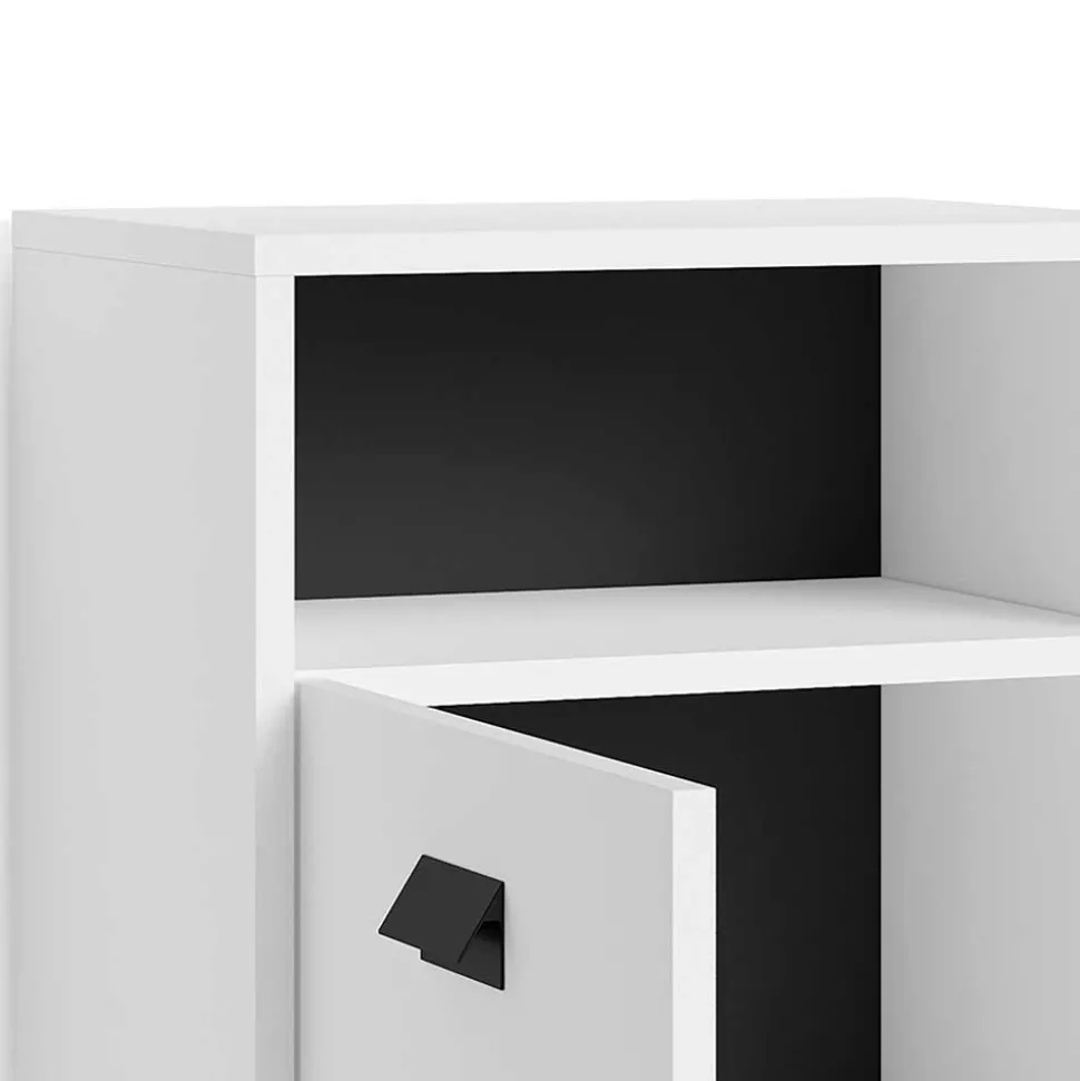Bad Unterschrank in Weiß mit Schwarz - Envaton