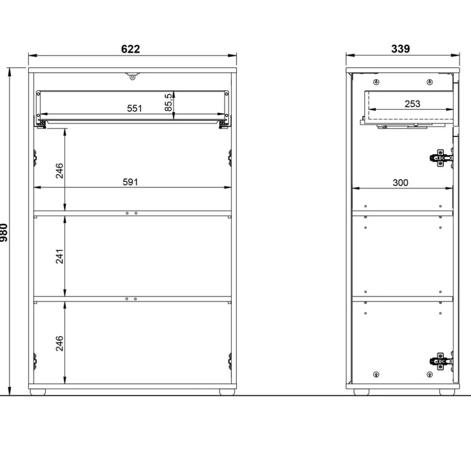 Bad Vertiko in Dunkelgrau - Rufu